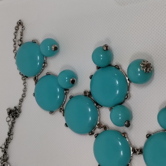 Teal blue accent necklace - Picture 4 of 4